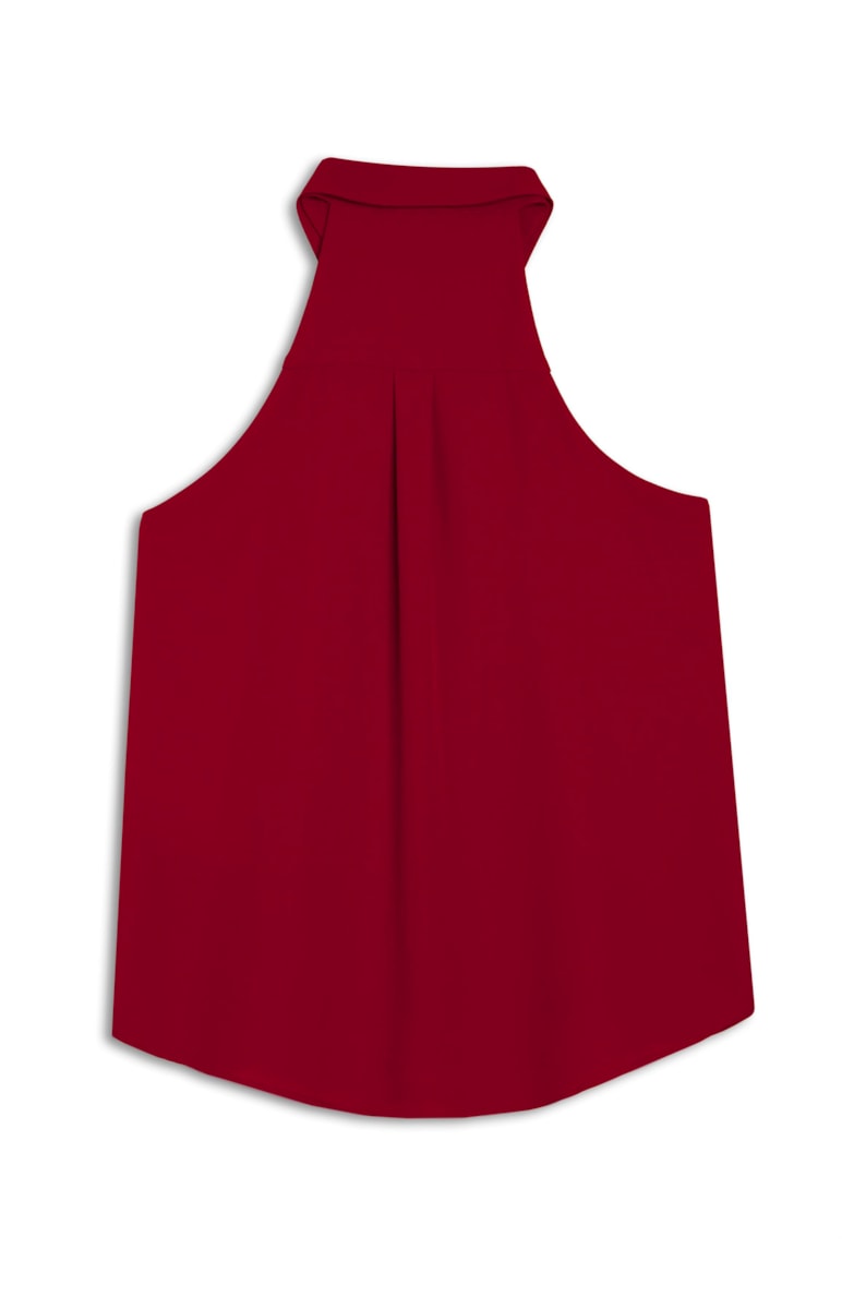 Regata Decote Trapézio Vermelho Vivo