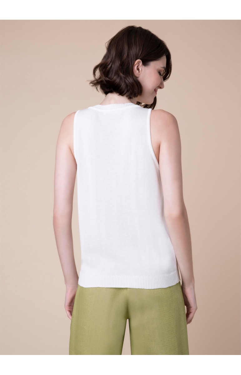 Regata Jacquard Folhagem Off White