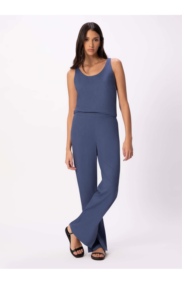 Regata Linho Washed Plus Azul Jeans