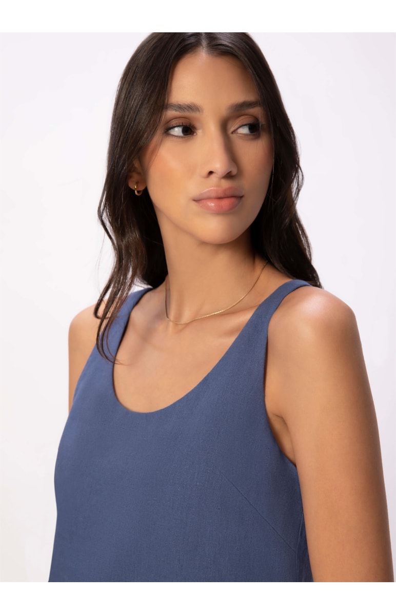 Regata Linho Washed Plus Azul Jeans