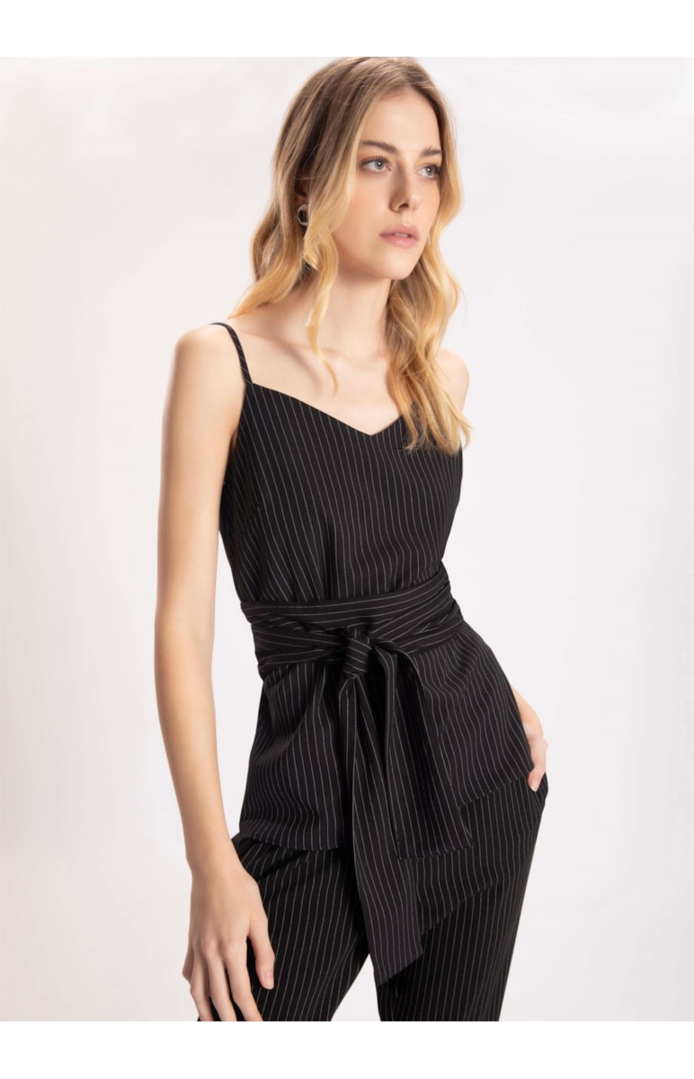 Regata Pin Stripes Preto