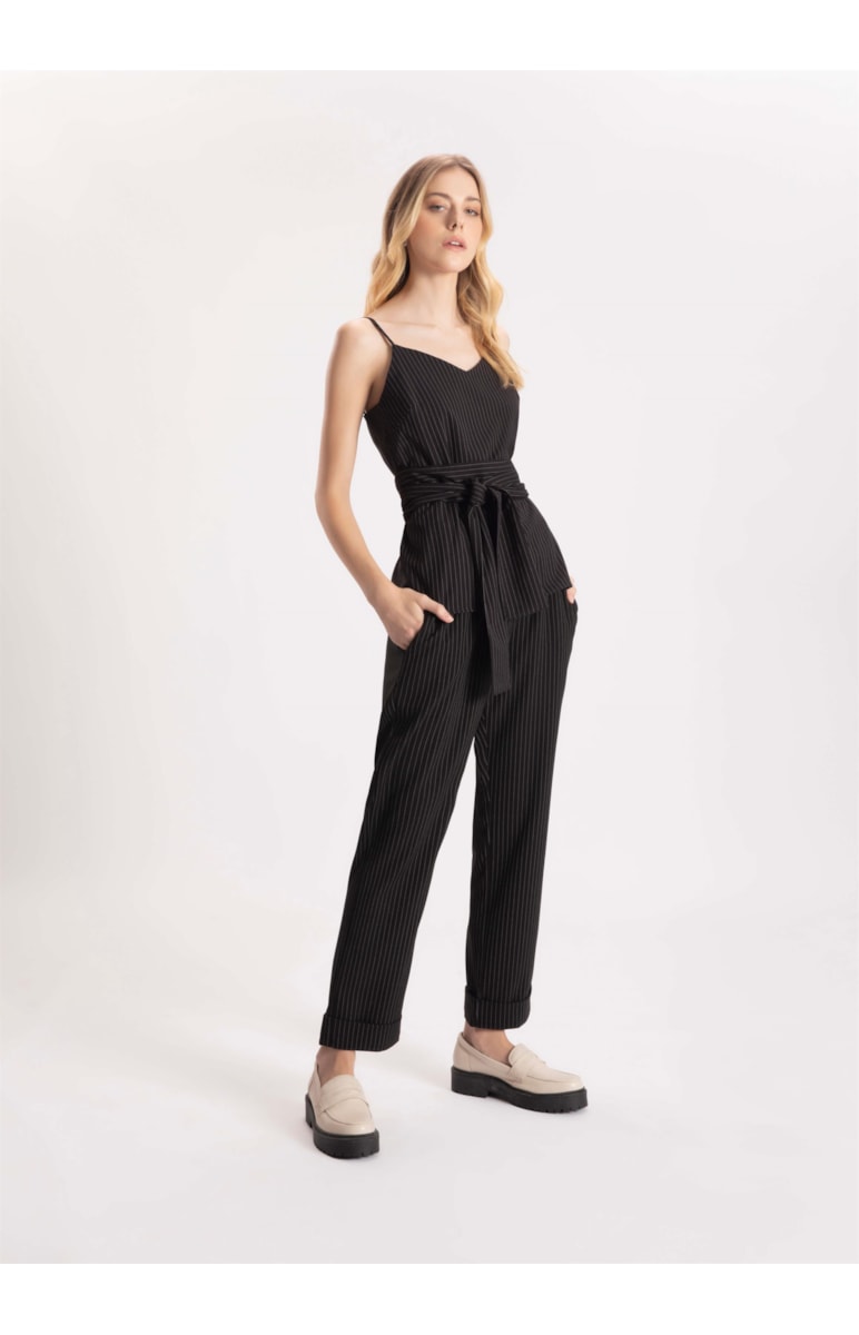 Regata Pin Stripes Preto