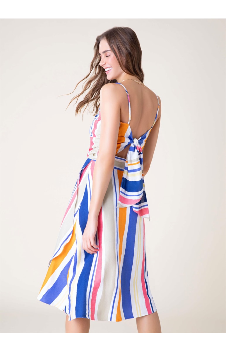 Regata Puro Linho Colors Stripe Branco