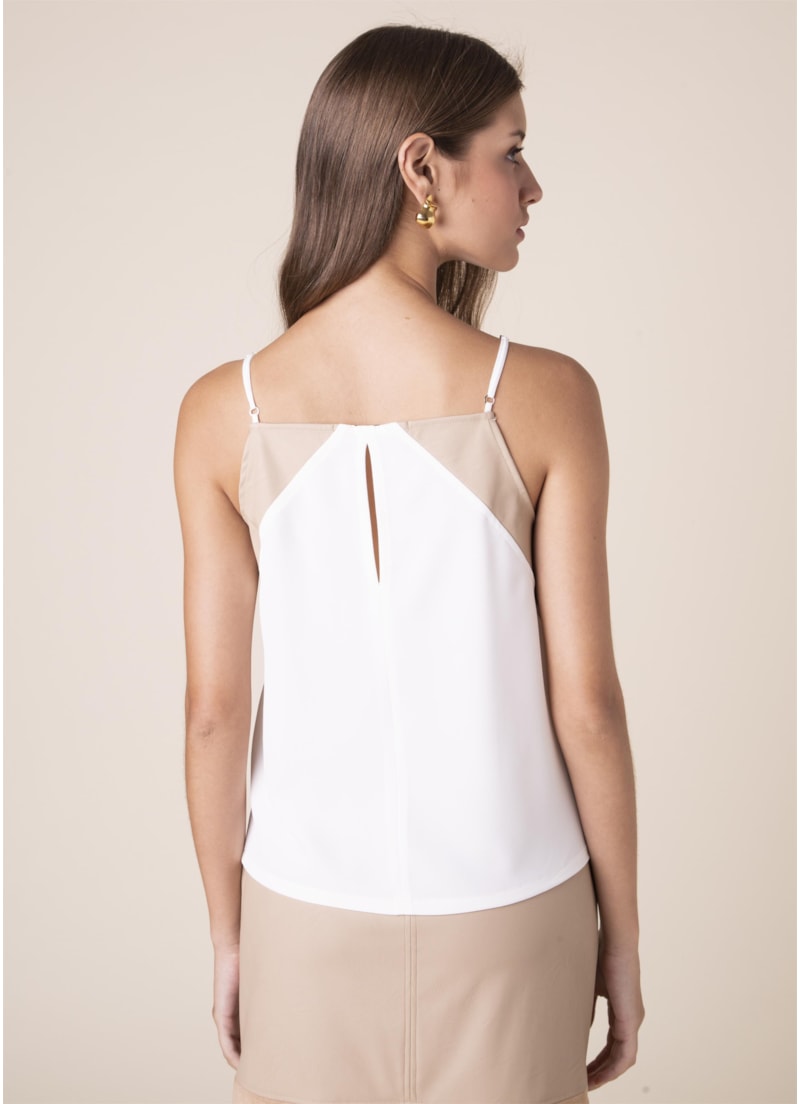 Regata Recorte Bicolor Off White