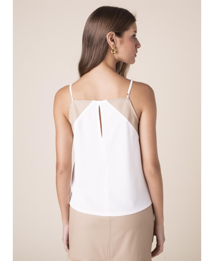 Regata Recorte Bicolor Off White