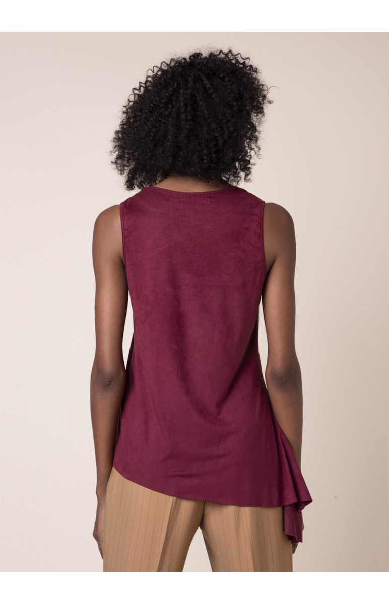 Regata Suede Assimétrica Vinho