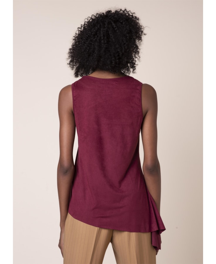 Regata Suede Assimétrica Vinho