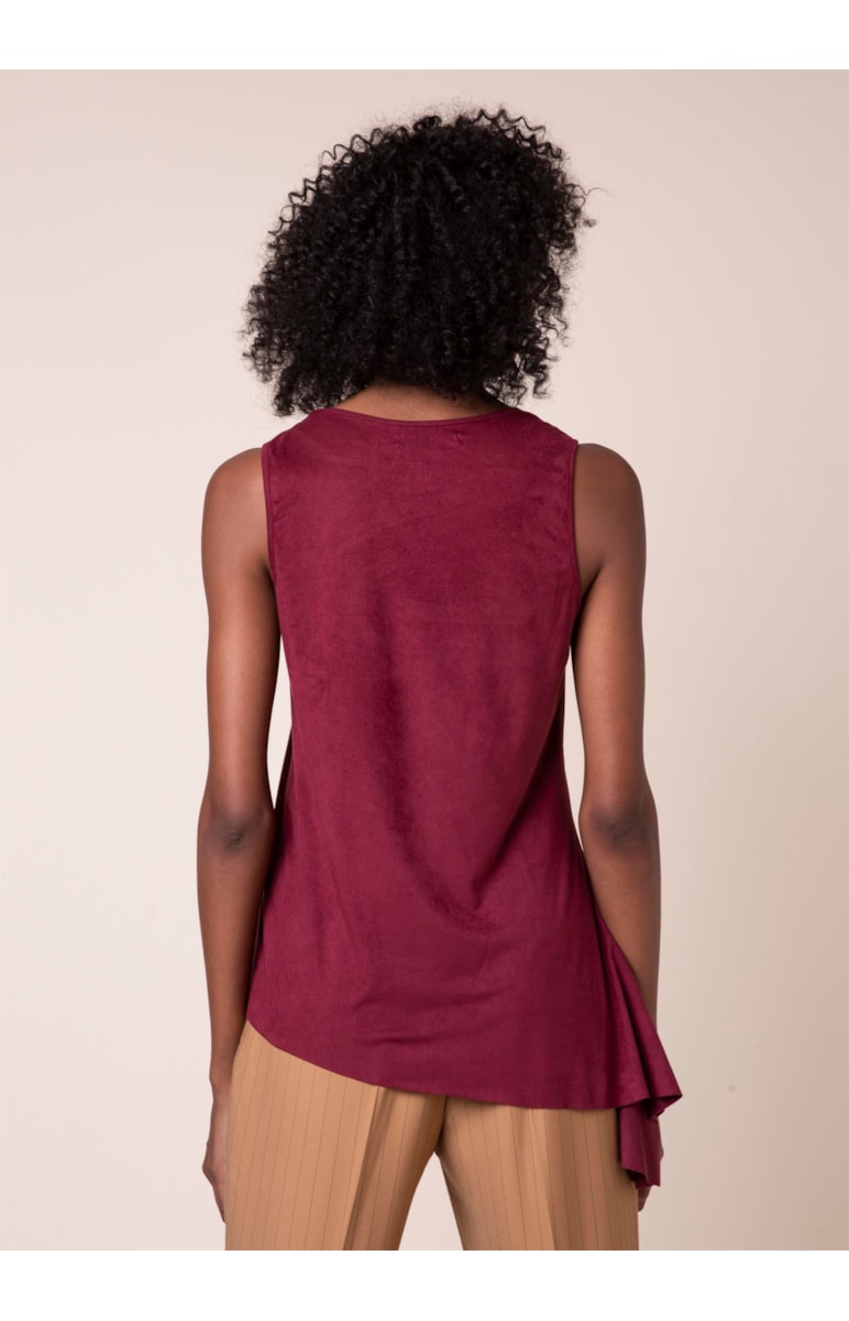 Regata Suede Assimétrica Vinho