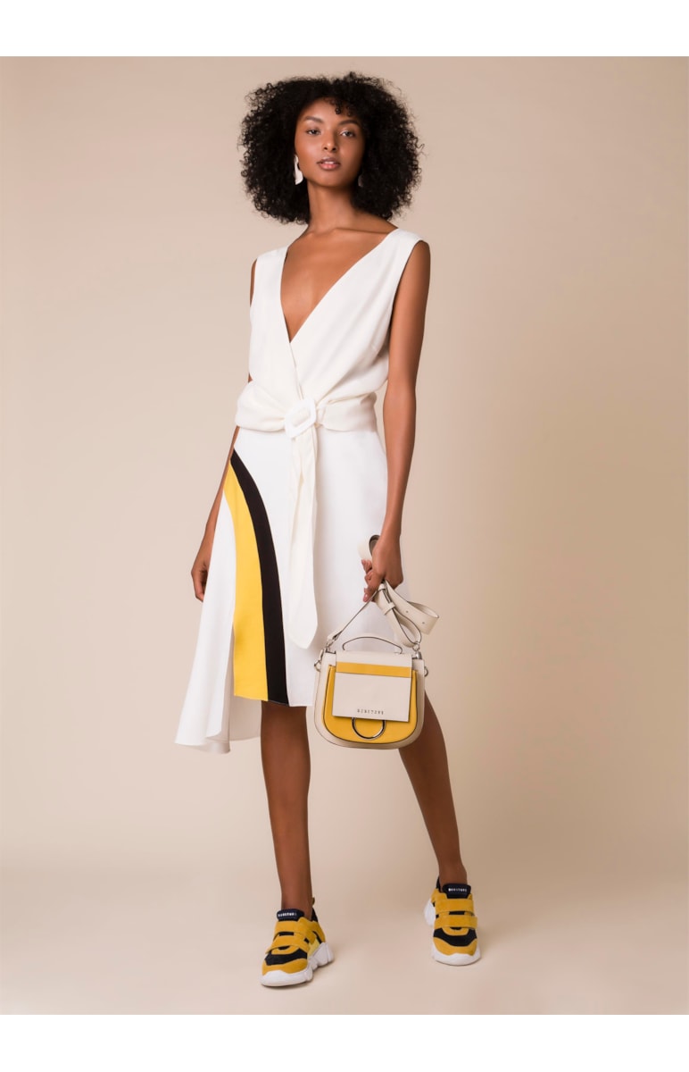 Regata Transpassada Fivela Resina Off White