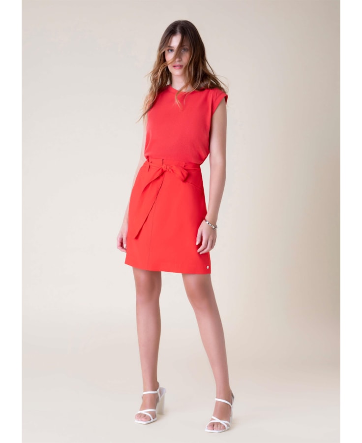 Saia Alfavisco Texture Vermelho