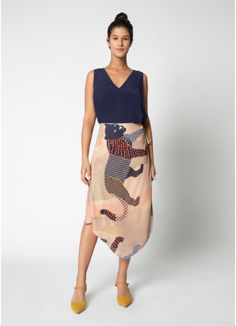Saia Animal Patch Estampado