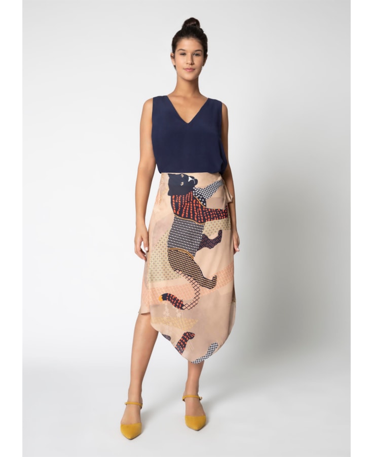 Saia Animal Patch Estampado