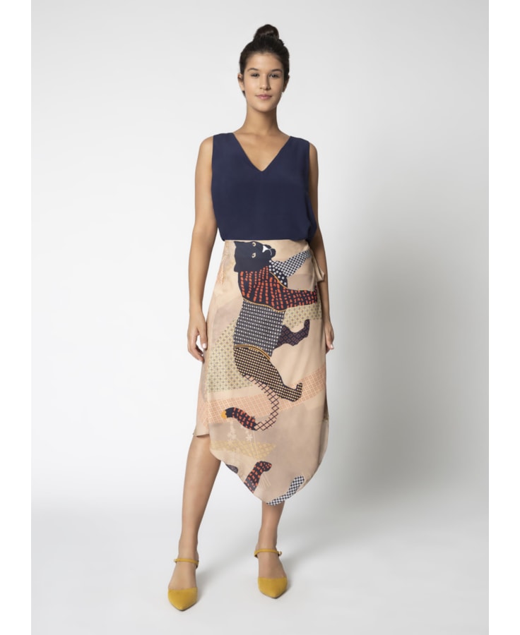 Saia Animal Patch Estampado