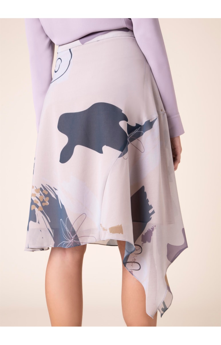 Saia Art Splash Estampado Bege