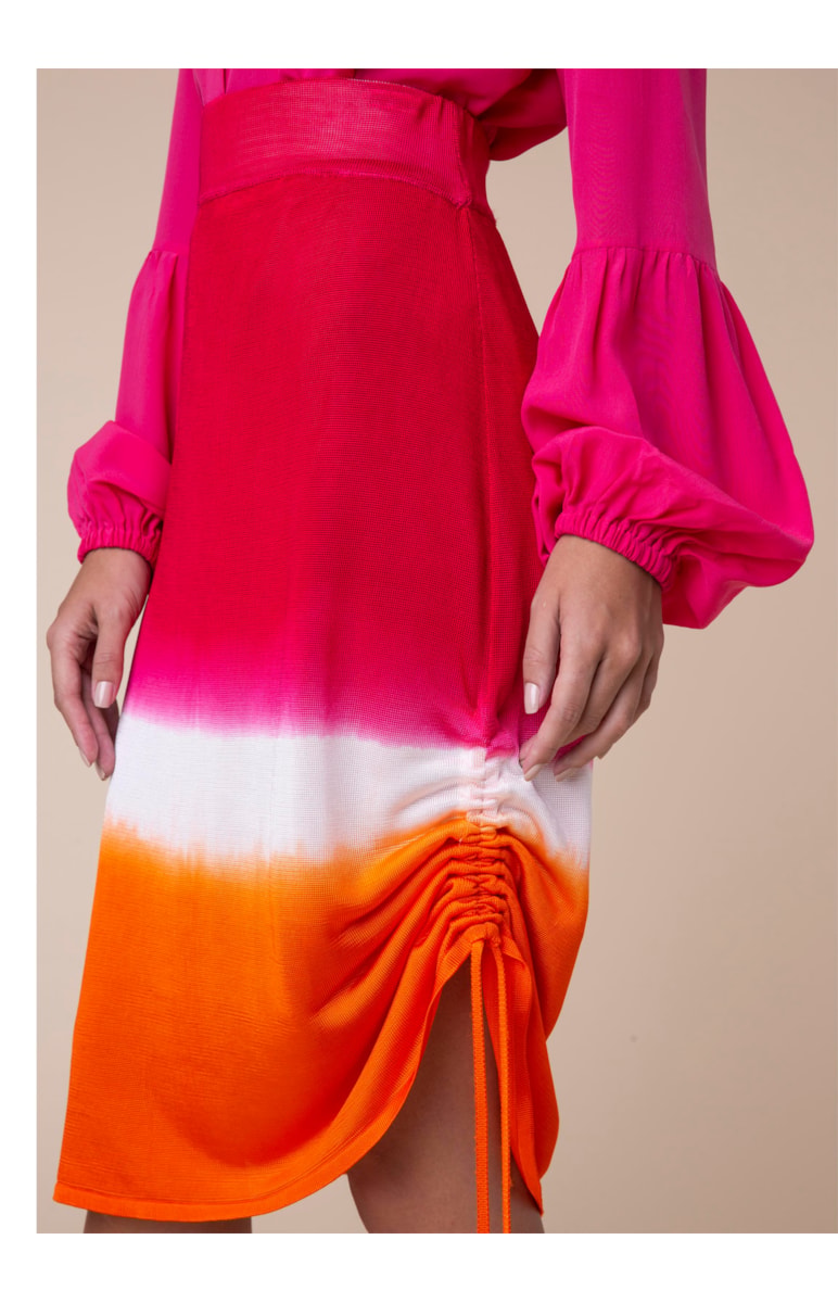 Saia Canaleta Tie Dye Estampado