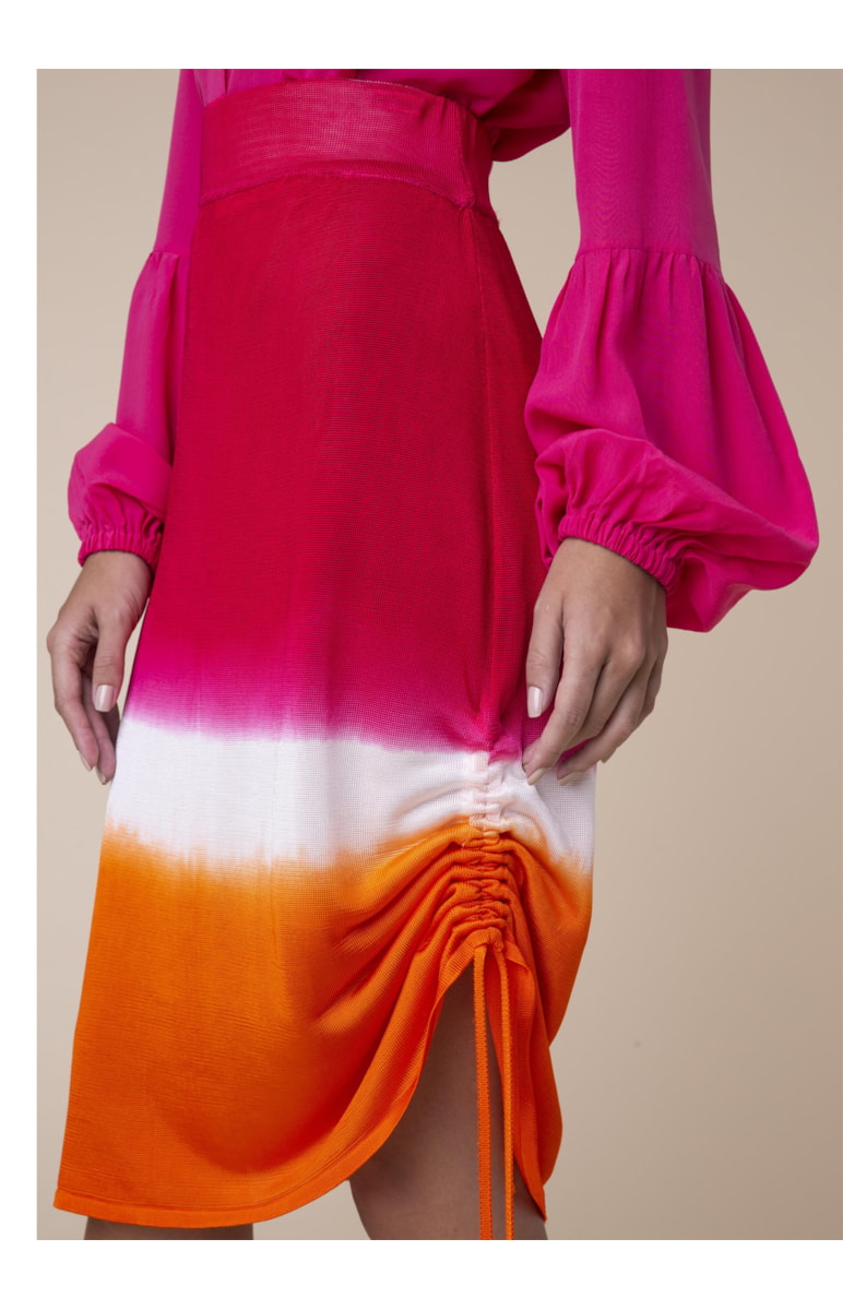 Saia Canaleta Tie Dye Estampado