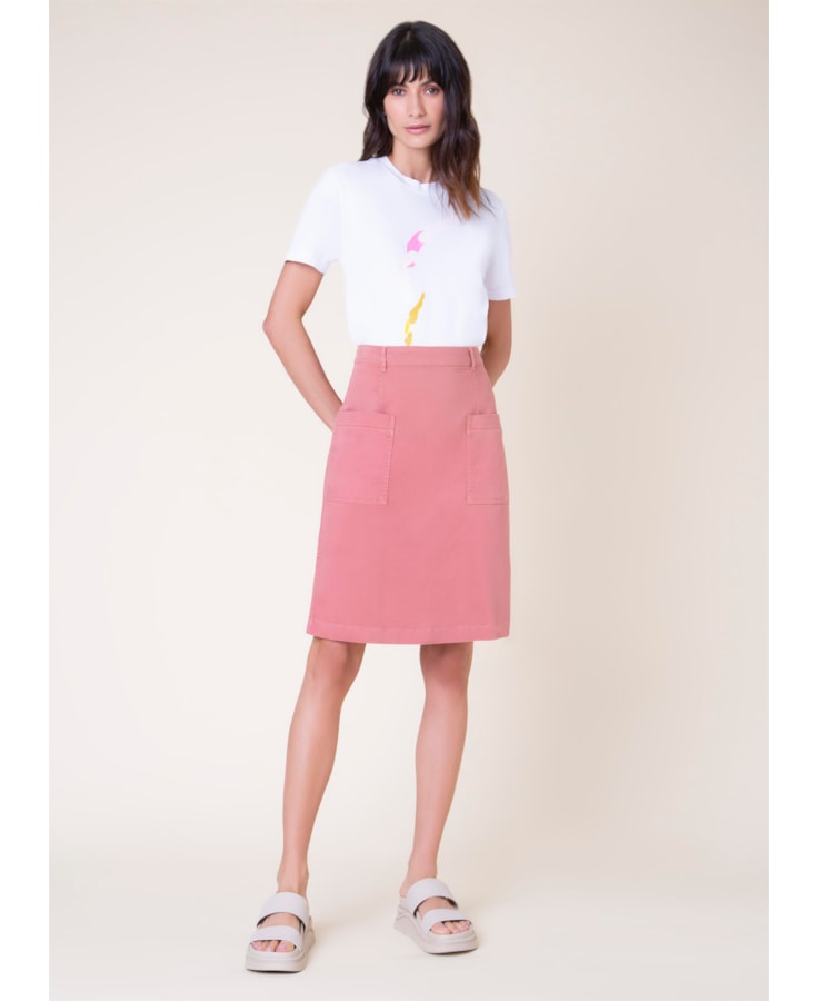 Saia Color Modal Ii Rosa Velho