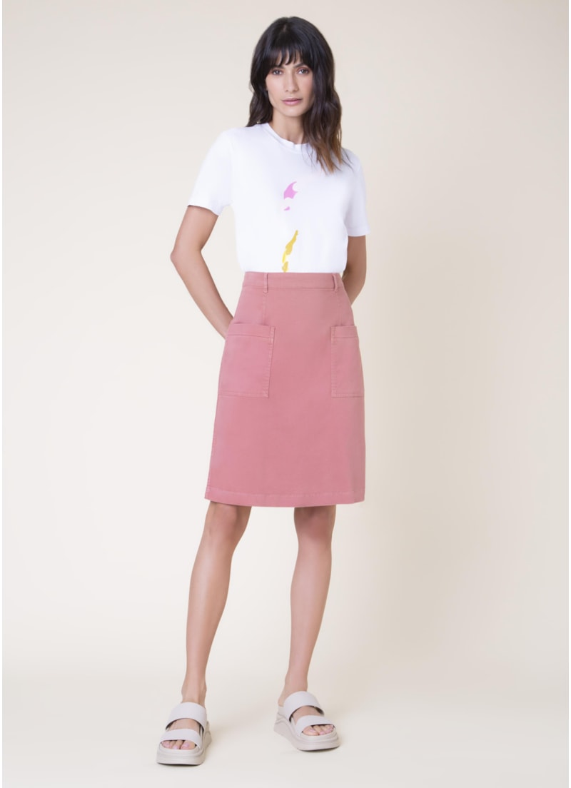 Saia Color Modal Ii Rosa Velho