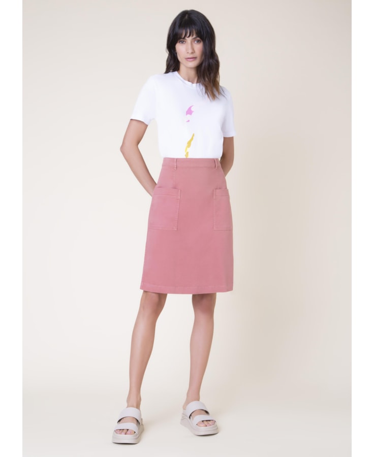 Saia Color Modal Ii Rosa Velho