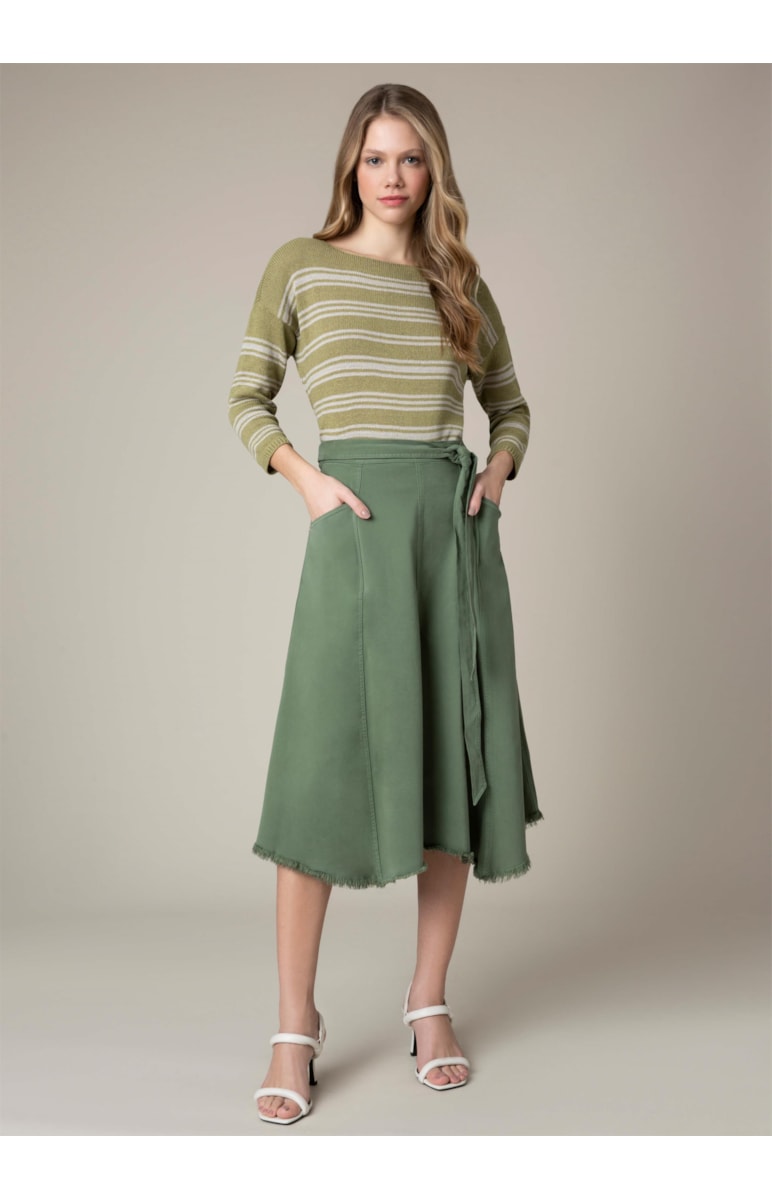 Saia Color Modal Verde Oliva