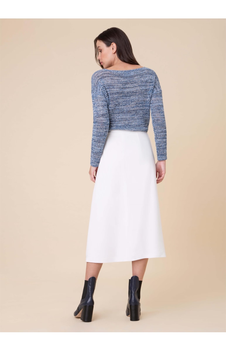 Saia Com Pregas Off White