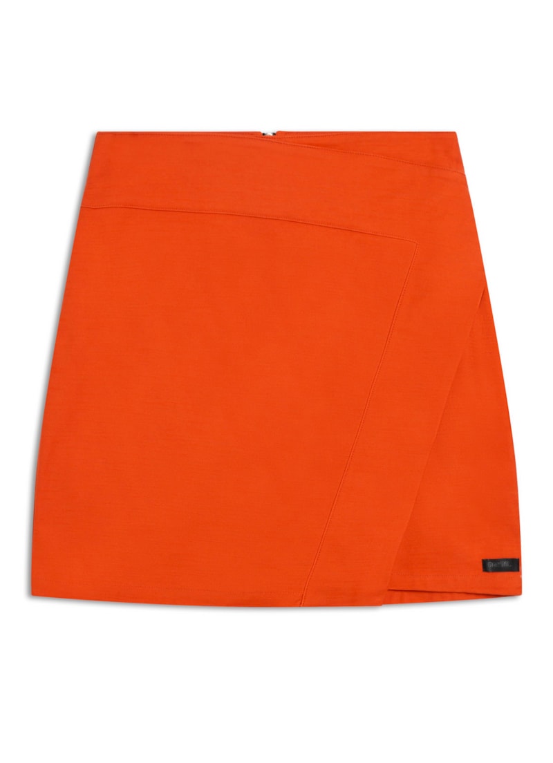 Saia Cotton Span Transpassada Laranja