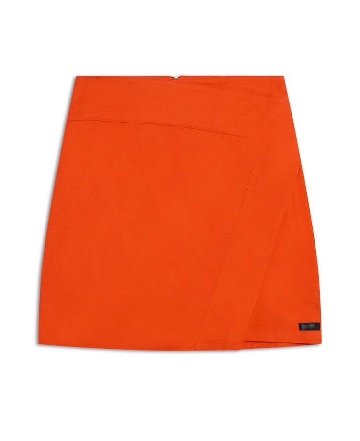 Saia Cotton Span Transpassada Laranja