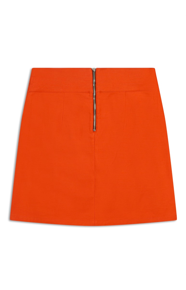 Saia Cotton Span Transpassada Laranja