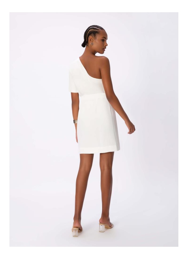 Saia Curta Cós Deslocado Off White