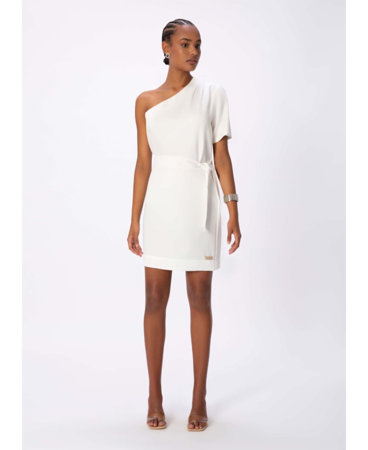 Saia Curta Cós Deslocado Off White