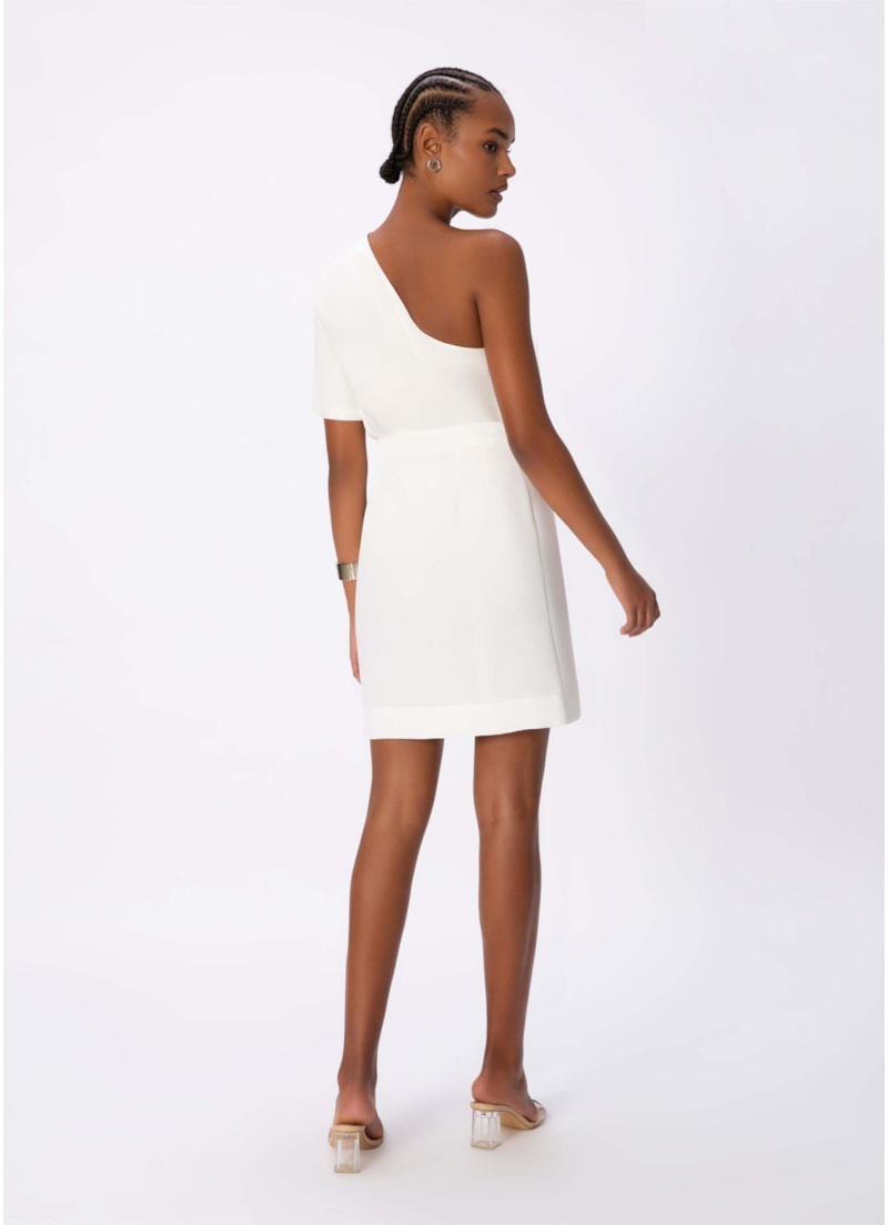 Saia Curta Cós Deslocado Off White