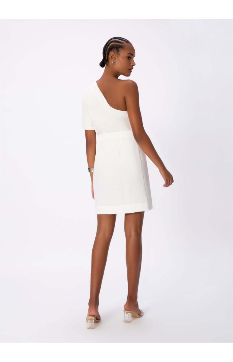 Saia Curta Cós Deslocado Off White