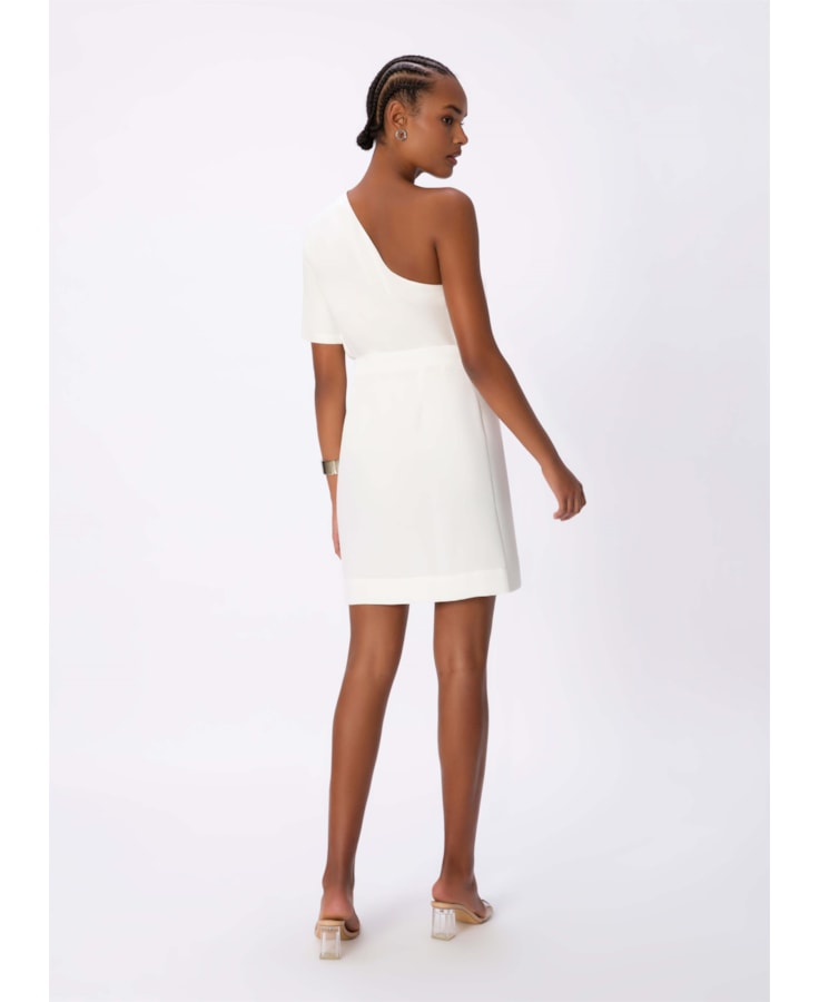 Saia Curta Cós Deslocado Off White