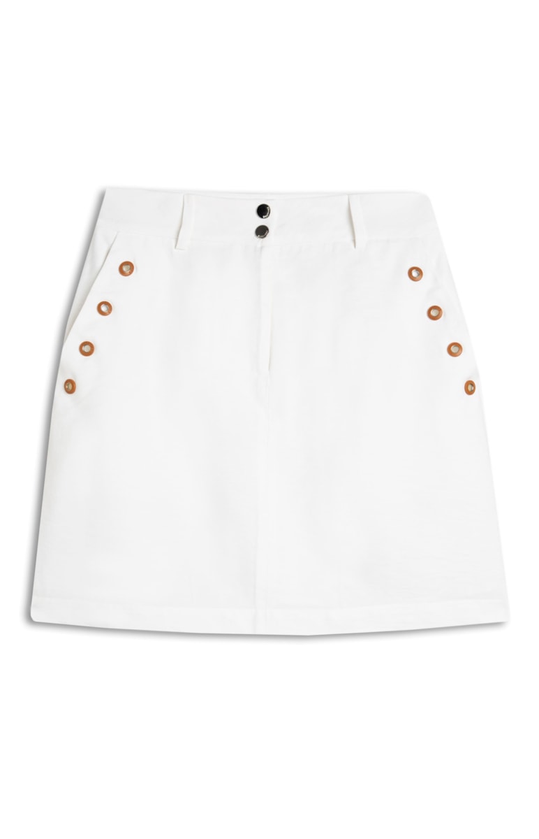 Saia Curta Ilhos Off White