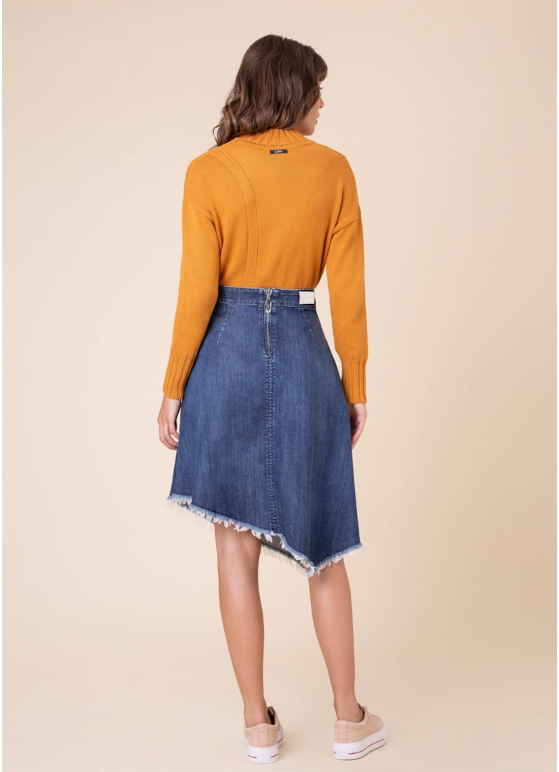 Saia Deep Blue Fenda B-282-Lav.Escuro C/Rebolo