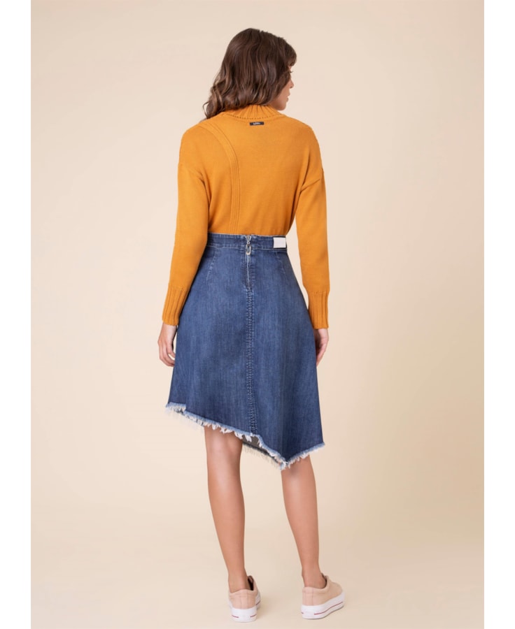 Saia Deep Blue Fenda B-282-Lav.Escuro C/Rebolo