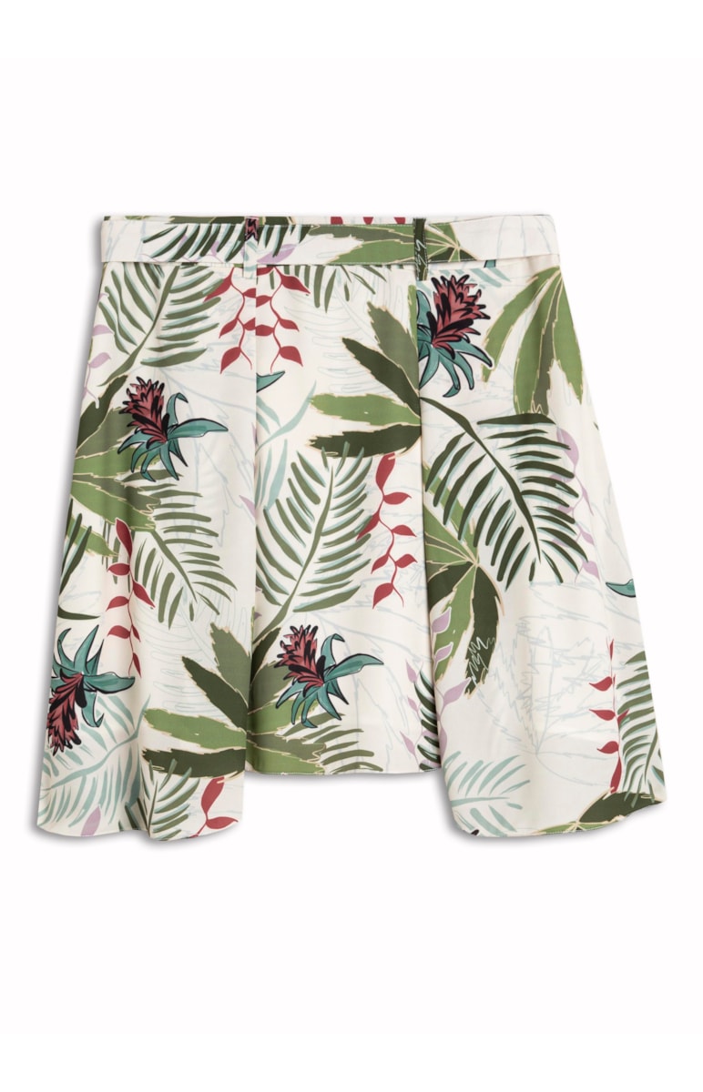 Saia Estampada Fivela Estampado