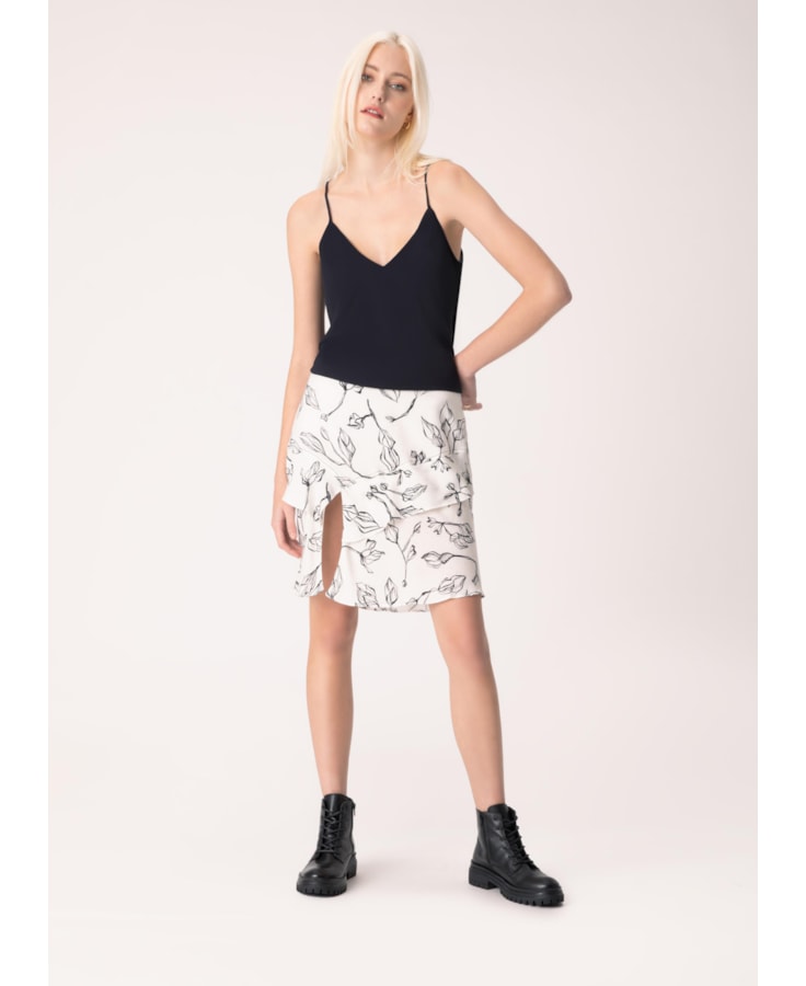 Saia Floral Estampado