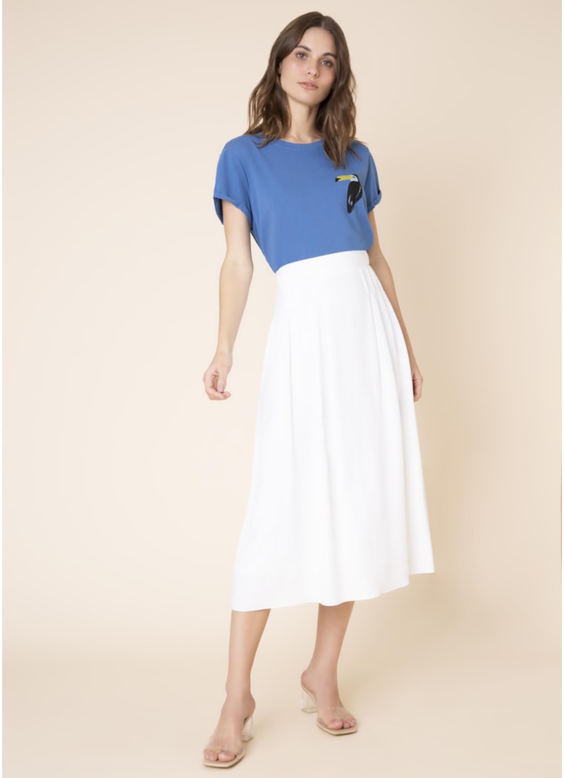 Saia Godê Pregas Off White