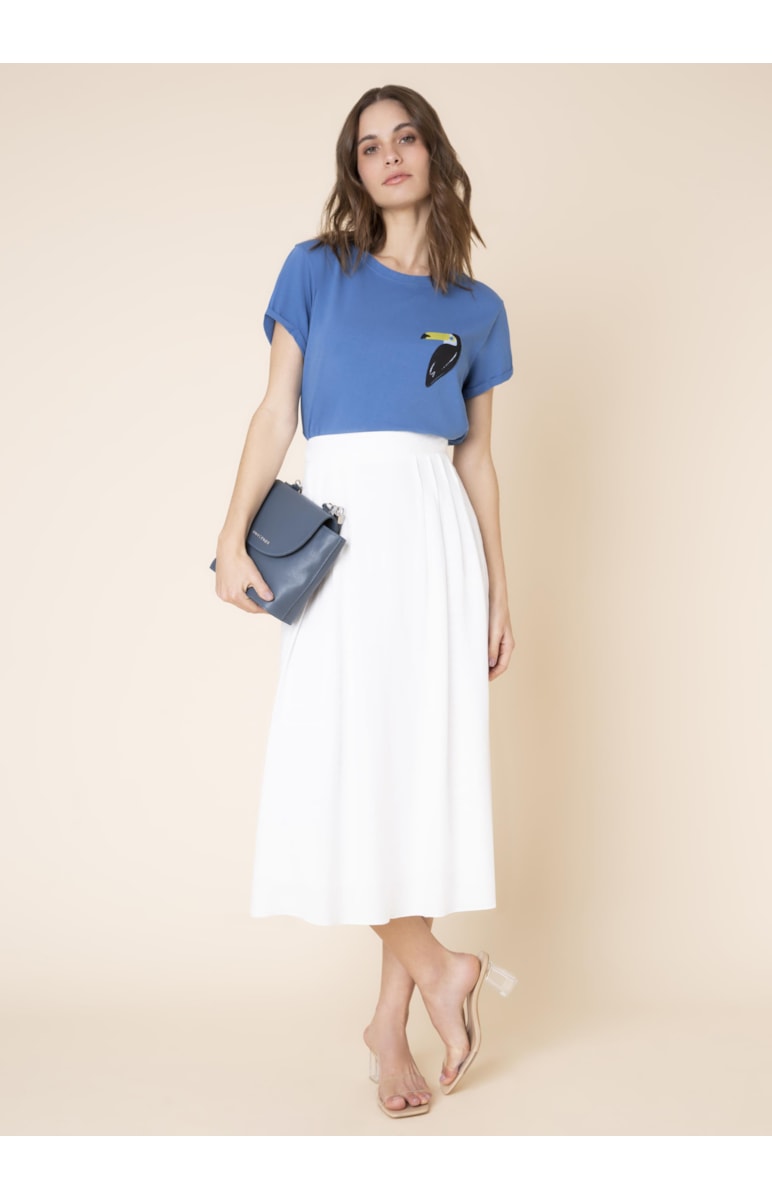 Saia Godê Pregas Off White