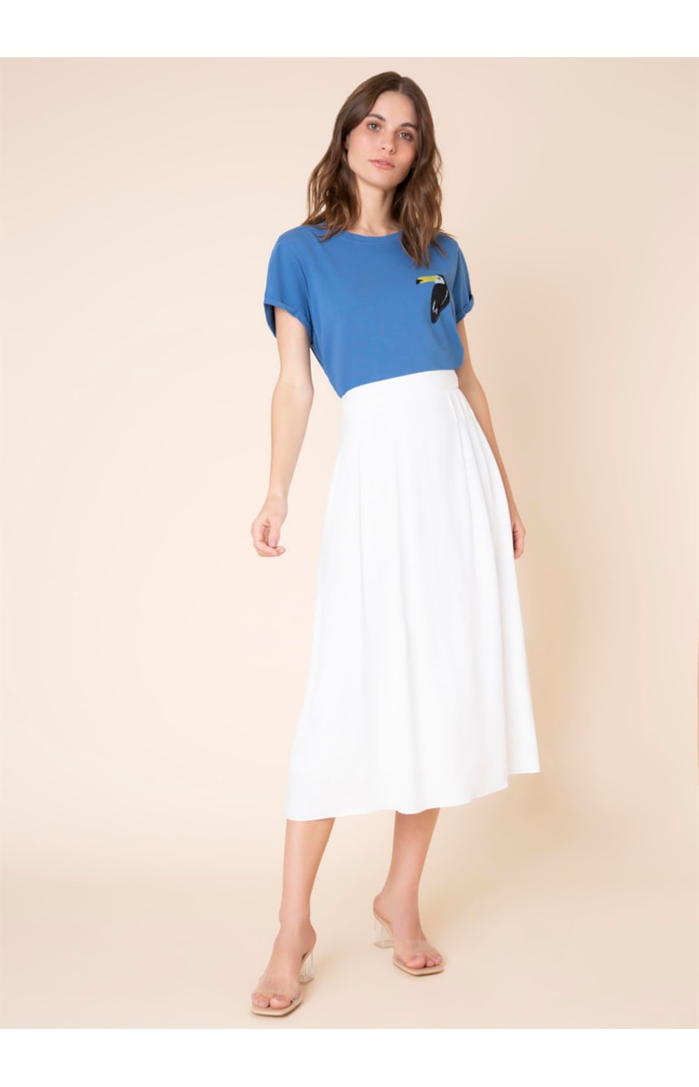 Saia Godê Pregas Off White