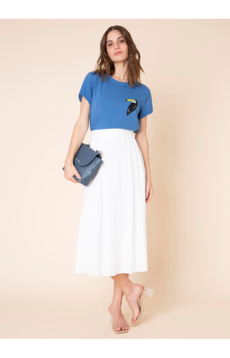 Saia Godê Pregas Off White