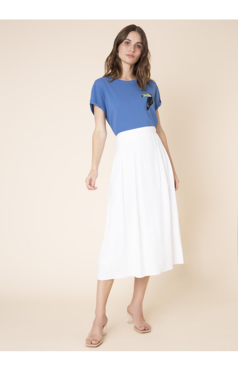 Saia Godê Pregas Off White