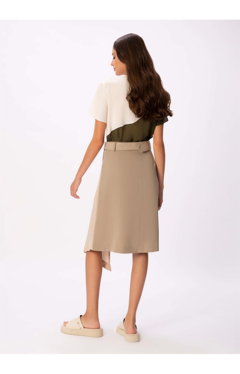 Saia Irregular Fivela Areia