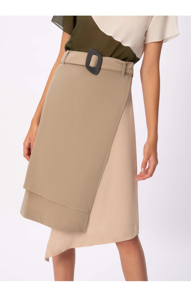 Saia Irregular Fivela Areia