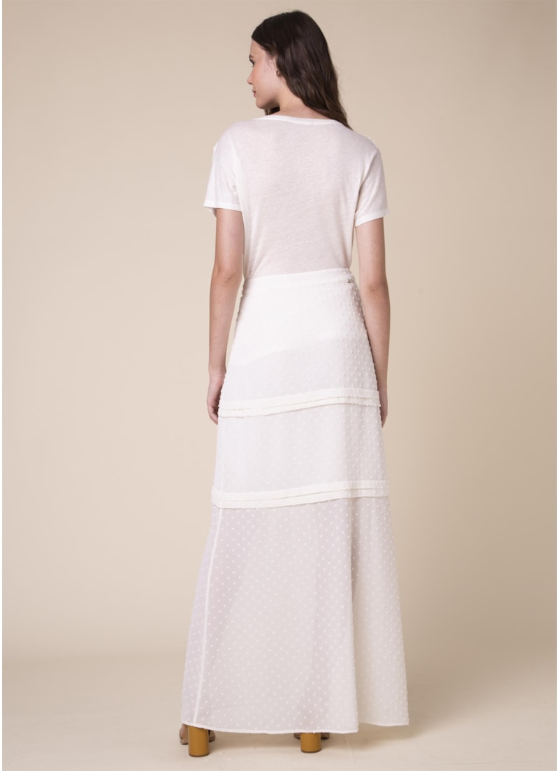 Saia Longa Camadas Off White