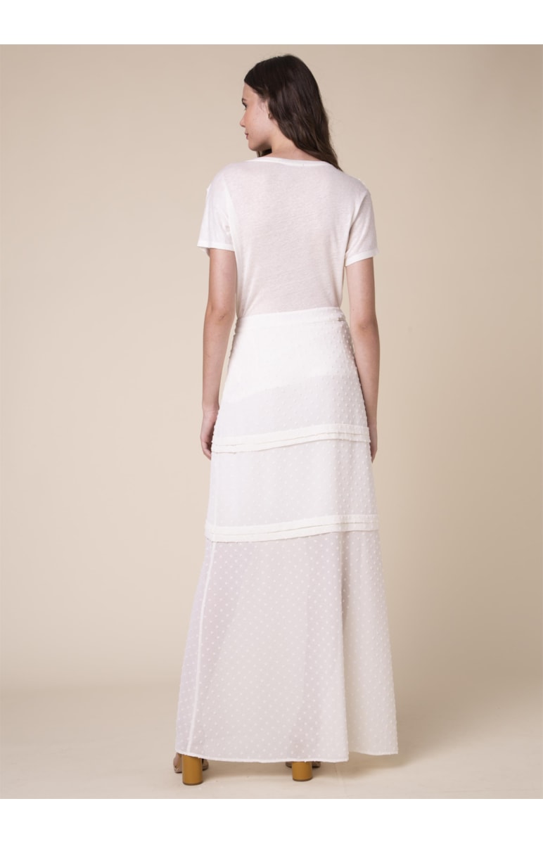 Saia Longa Camadas Off White