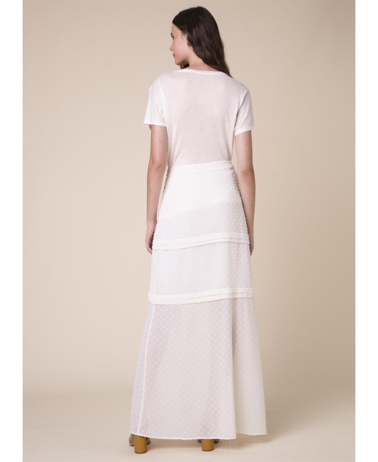 Saia Longa Camadas Off White