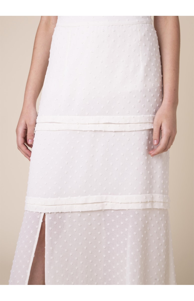 Saia Longa Camadas Off White
