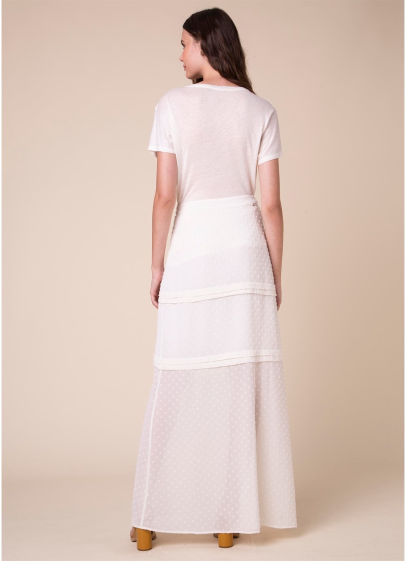 Saia Longa Camadas Off White